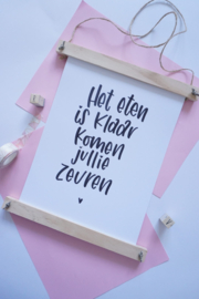 Poster “Het eten is klaar”