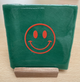 Quote Tegeltje Groen met Oranje Smiley