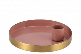 Marrakech Candle Plate Pink