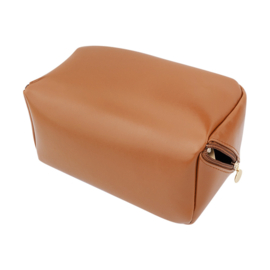 Make-up tas PU-leder bruin