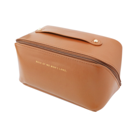 Make-up tas PU-leder bruin