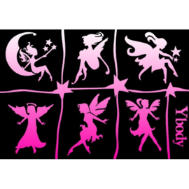 Ybody A5 stencil Fairies