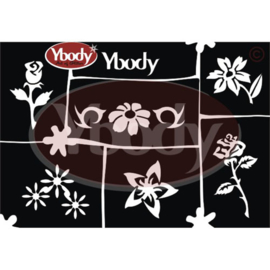 Ybody A5 stencil Flowers