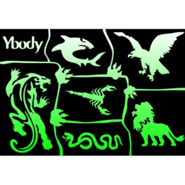 Ybody A5 stencil wild animals