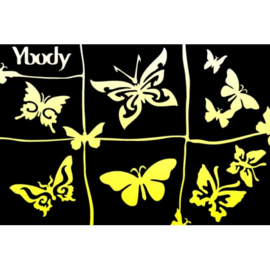 Ybody A5 stencil Butterflies