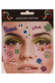 gezichts stickers Flower Power