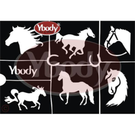 Ybody A5 stencil Horses