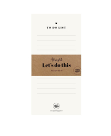 Klembord  met notitieblokje 'To do List' - lijntjes