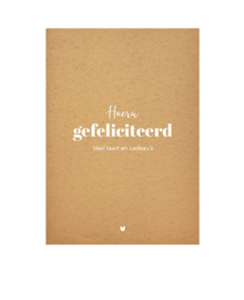 Kaart 'Hoera, gefeliciteerd'