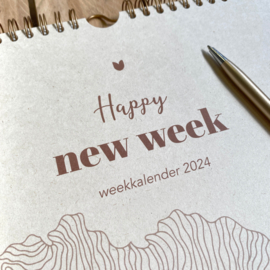 Weekkalender 'Happy New Week' 2024