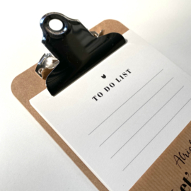 Klembord  met notitieblokje 'To do List' - lijntjes