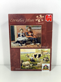 Jumbo Cornelis Jetses Puzzel - Wat doet poes? & In de weide - 2 x 1000 Stukjes