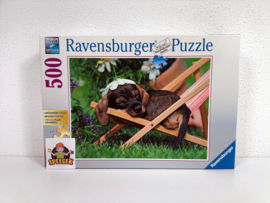 Ravensburger Grotere Stukjes Puzzel - Schattige Teckel - 500 Stukjes