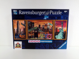 Ravensburger Triptychon Puzzel - Schitterend New York - 1000 Stukjes