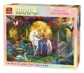 Princess and the Unicorn - King Fantasy Collection - 1000 Stukjes