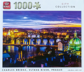 Charles Bridge, Vltava River, Praque - King City Collection - 1000 Stukjes