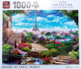 Dreams of Paris, France - King City Collection Illustrated - 1000 Stukjes