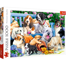 Honden in de Tuin - Trefl Premium Quality Puzzel - 1000 Stukjes