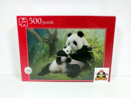 Jumbo Puzzel - Knuffelende Panda's - 500 Stukjes