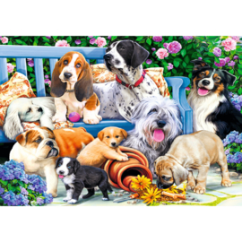 Honden in de Tuin - Trefl Premium Quality Puzzel - 1000 Stukjes