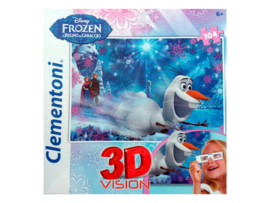 Disney Frozen 3D Vision - Clementoni puzzel - 104 Stukjes