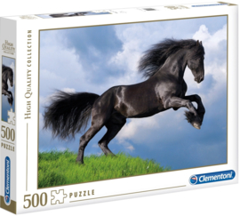 Fries Zwart Paard - Clementoni High Quality Collection - 500 Stukjes