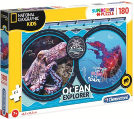 National Geographic Kids - OCEAN EXPLORER - Clementoni Supercolor Puzzel - 180 Stukjes