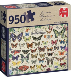 Jumbo Puzzel - Janneke Brinkman-Salentijn - Beautiful Butterflies - 950 Stukjes