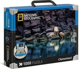 IJsberen op een rots - Clementoni National Geographic Puzzel - 1000 Stukjes