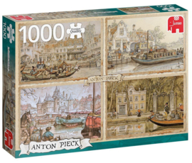 Jumbo Anton Pieck Puzzel - Boten in de Gracht - 1000 Stukjes