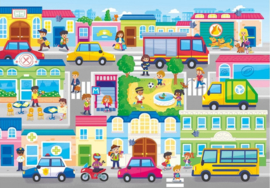 In the city - Clementoni Supercolor Puzzel - 104 Stukjes