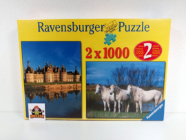 Ravensburger Puzzel - Franse Landschappen - 2 x 1000 Stukjes