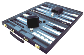 Backgammon Koffer Zwart - 38 cm