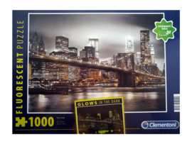 Clementoni Glows in the Dark Puzzel - Brooklyn Bridge, New York - 1000 Stukjes