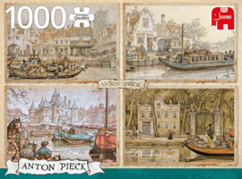 Jumbo Anton Pieck Puzzel - Boten in de Gracht - 1000 Stukjes