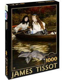 James Tissot, On the Thames, A Heron - D-Toys High Quality Puzzel - 1000 Stukjes