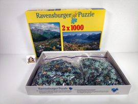 Ravensburger Puzzel - In de Bergen - 2 x 1000 Stukjes
