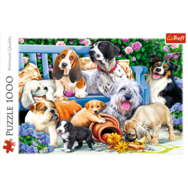 Honden in de Tuin - Trefl Premium Quality Puzzel - 1000 Stukjes