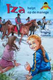 Iza helpt op de manege