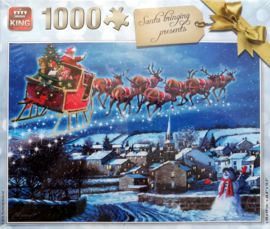 Santa bringing presents - King Puzzel - 1000 Stukjes