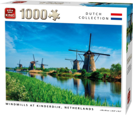 Windmills at Kinderdijk, Netherlands - King Dutch Collection - 1000 stukjes