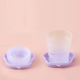 Paw Foldable Travel Cup - Purple - 130 ml