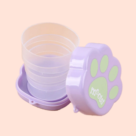 Paw Foldable Travel Cup - Purple - 130 ml