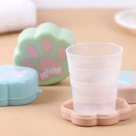 Paw Foldable Travel Cup - Pink - 130 ml