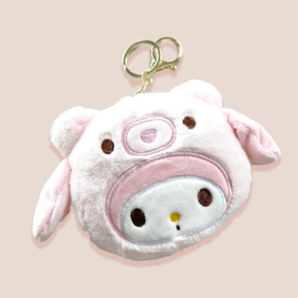 Keychain Melody Kyuuto Piggy Plush Pouch