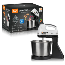 RAF - Handmixer met mengkom 2 liter- Wit