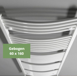 SYLRO® 60 x 160CM GIBRALTAR GEBOGEN BADKAMER RADIATOR WIT MET WIFI