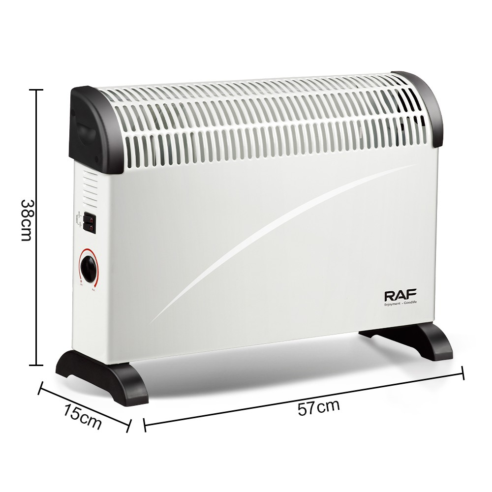 RAF Convector Kachel - 3 warmtestanden - 750/1250/2000W, Regelbare Thermostaat - Compact en Geruisloos