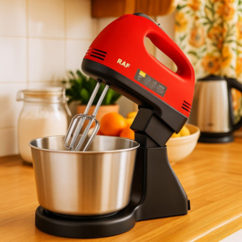 RAF - Handmixer met mengkom 2 liter- Rood