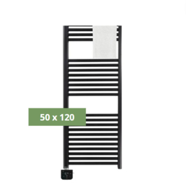 SYLRO® RIGA SERIE - WIFI- BADKAMER RADIATOR-ZWART-RECHT 50 x 120CM
